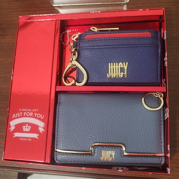 Juicy Couture Purple and Blue Wallet Set - Picture 1 of 8